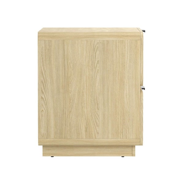 Manhattan Comfort Chrystie Modern Natural 2-Drawer 25.9 in. W