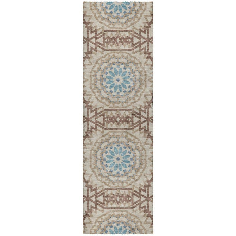 Dream Shag Premium Machine Washable Abstract ADS619 Khaki 2 ft. x 7 ft. Runner Rug price history on PriceWatchPro