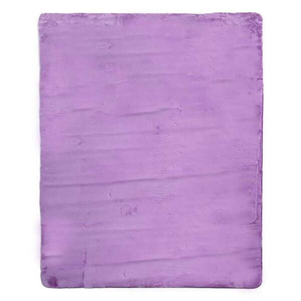 Context Purple 5 ft. x 7 ft. Bunny Ultra-Soft Gray Area Rug