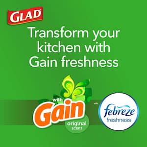 ForceFlex 13 Gal. Tall Kitchen Drawstring Gain Original with Febreze Freshness Trash Bags (40-Count, 3-Pack)