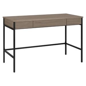 Nolan 47.63 in. Antiqued Gray Oak Writing Desk