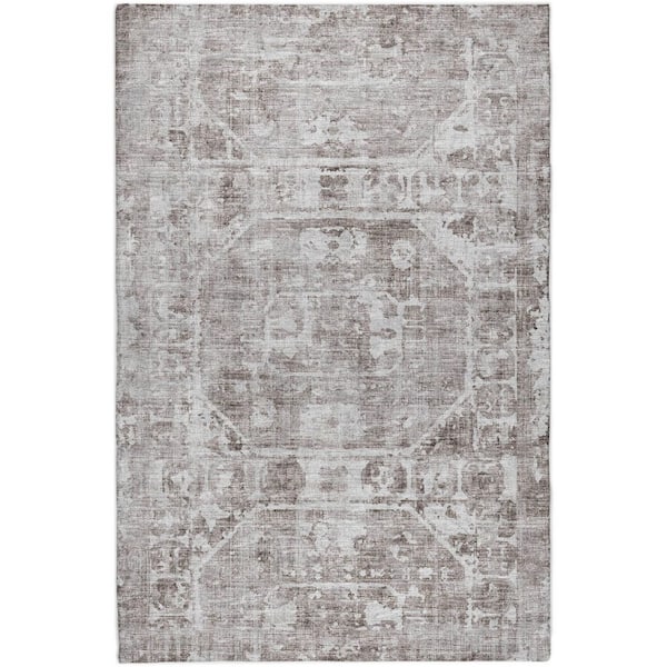 Dream Shag Premium Machine Washable Abstract ADS41 Mocha 9 ft. x 12 ft. Area Rug