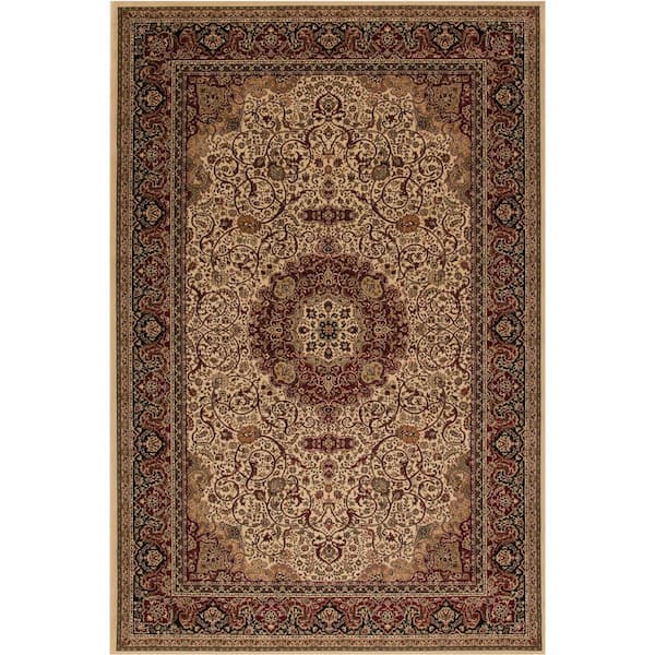 Concord Global Trading Persian Classics Isfahan Ivory 7 ft. x 10 ft. Area Rug
