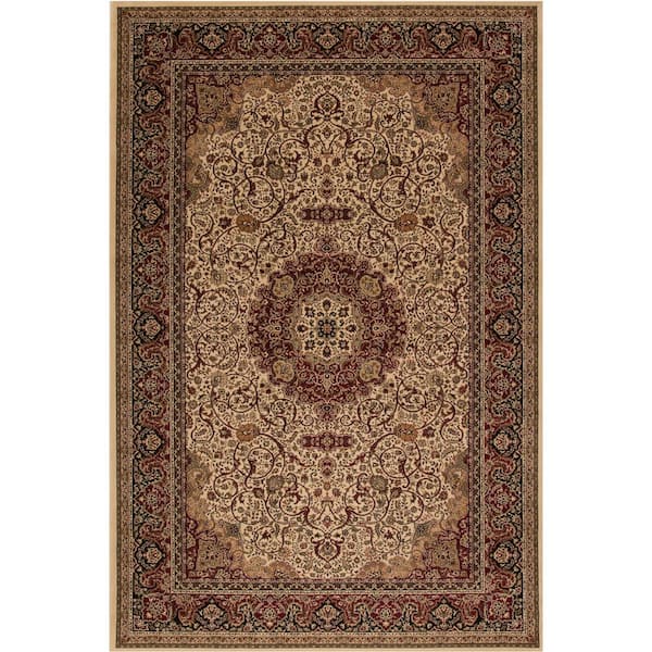 Concord Global Trading Persian Classics Isfahan Ivory 8 ft. x 11 ft. Area Rug
