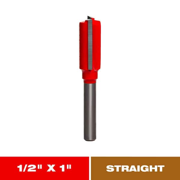 1/2 in. x 1 in. Carbide Straight Router Bit