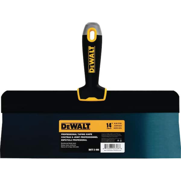 DEWALT 14 in. Blue Steel Big Back Taping Knife with Soft Grip Handle