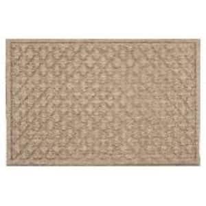 Quadra Foil Taupe 2 ft x 3 ft synthetic fiber Door Mat area rug