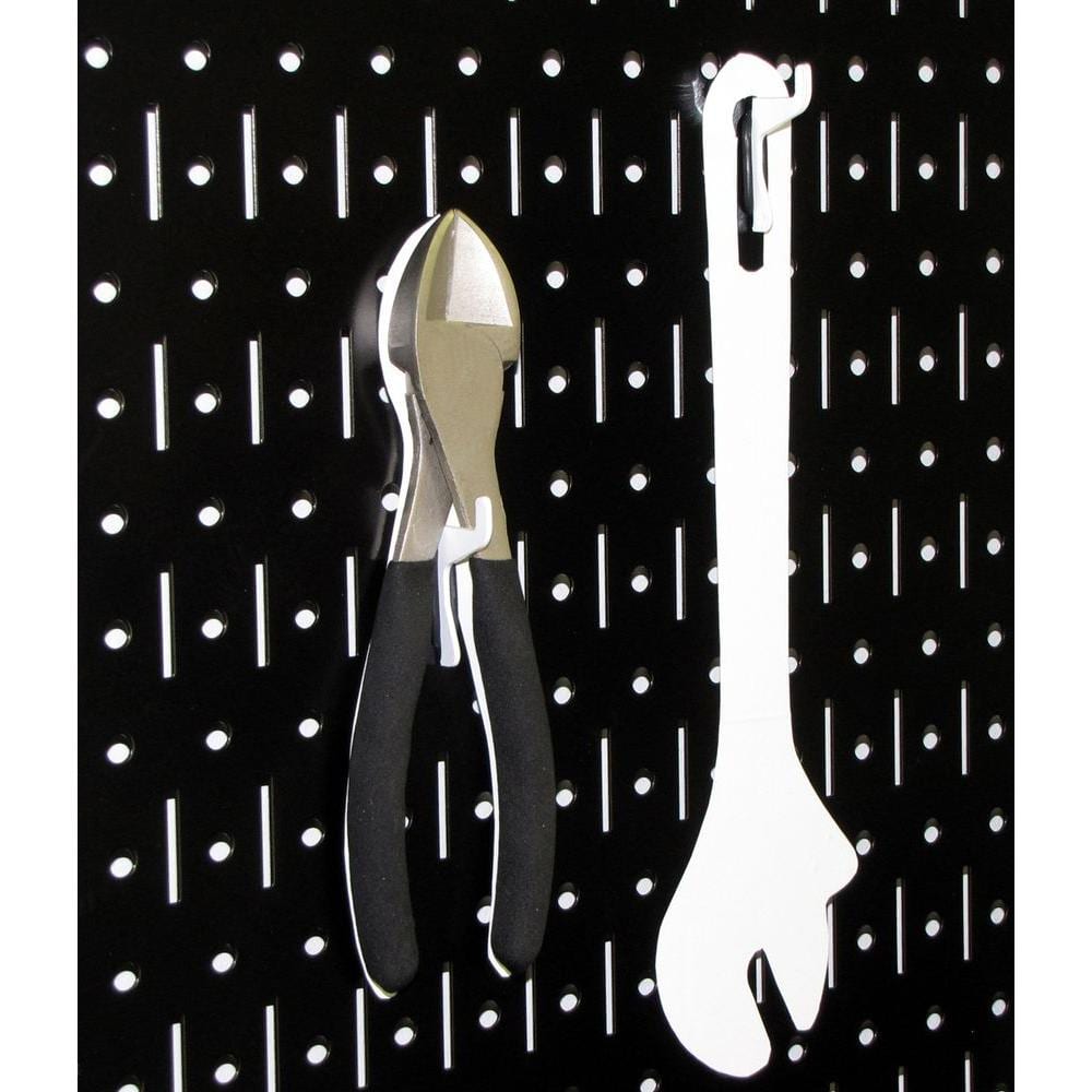 Black Steel Pegboard Tool Storage Kit with Accessories