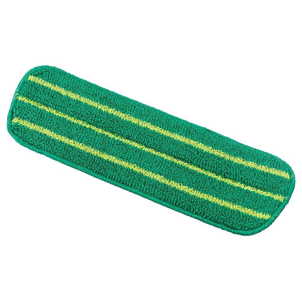 Zwipes 18 in. Green Microfiber Scrubbing Wet Mop Pad Refills (3-pack)