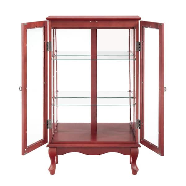 25.98 in. W x 11.81 in. D x 43.39 in. H Bathroom Red Linen Cabinet