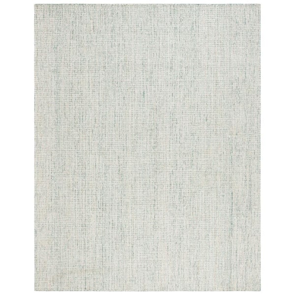 SAFAVIEH Abstract Green/Ivory 10 ft. x 14 ft. Modern Crosshatch Area Rug