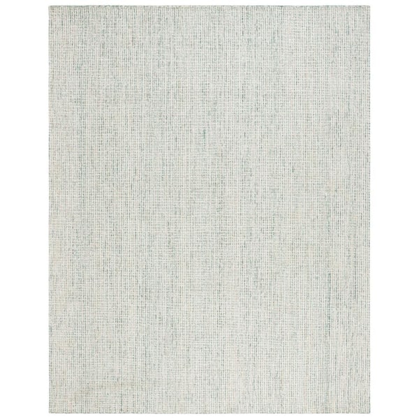SAFAVIEH Abstract Green/Ivory 11 ft. x 15 ft. Modern Crosshatch Area Rug