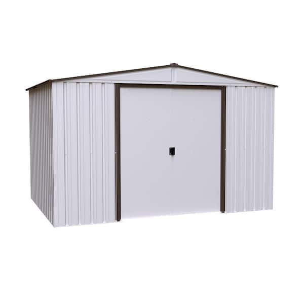 Newport 10 ft. W x 8 ft. D Coffee Galvanized Metal Shed (74 sq. ft sq. ft. )