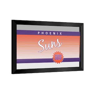 Phoenix Suns Hardwood Classics 26 in. W x 15 in. H Wood Black Framed Mirror