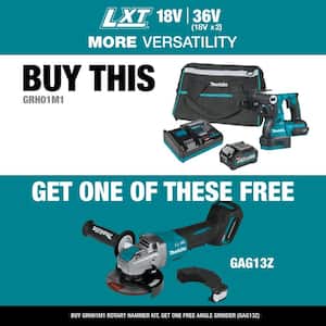 40-Volt Max XGT Brushless 1-1/8in. Rotary Hammer Kit, AFT (4.0Ah) w/bonus XGT Brushless 5in. X-LOCK Paddle Angle Grinder
