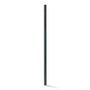 2 in. x 2 in. x 7 ft. Steel Flat Top Blank Metal Fence Post with Post Cap (1 pack)