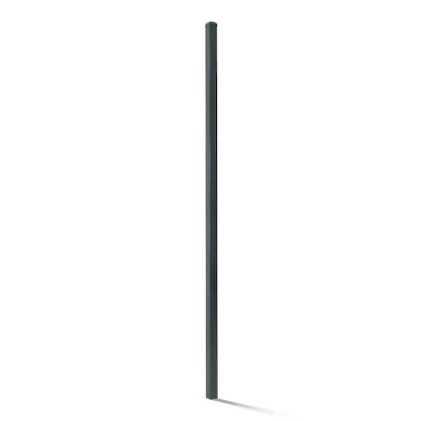 Fencer Wire 2 in. x 2 in. x 7 ft. Steel Flat Top Blank Metal Fence Post with Post Cap (1 pack)