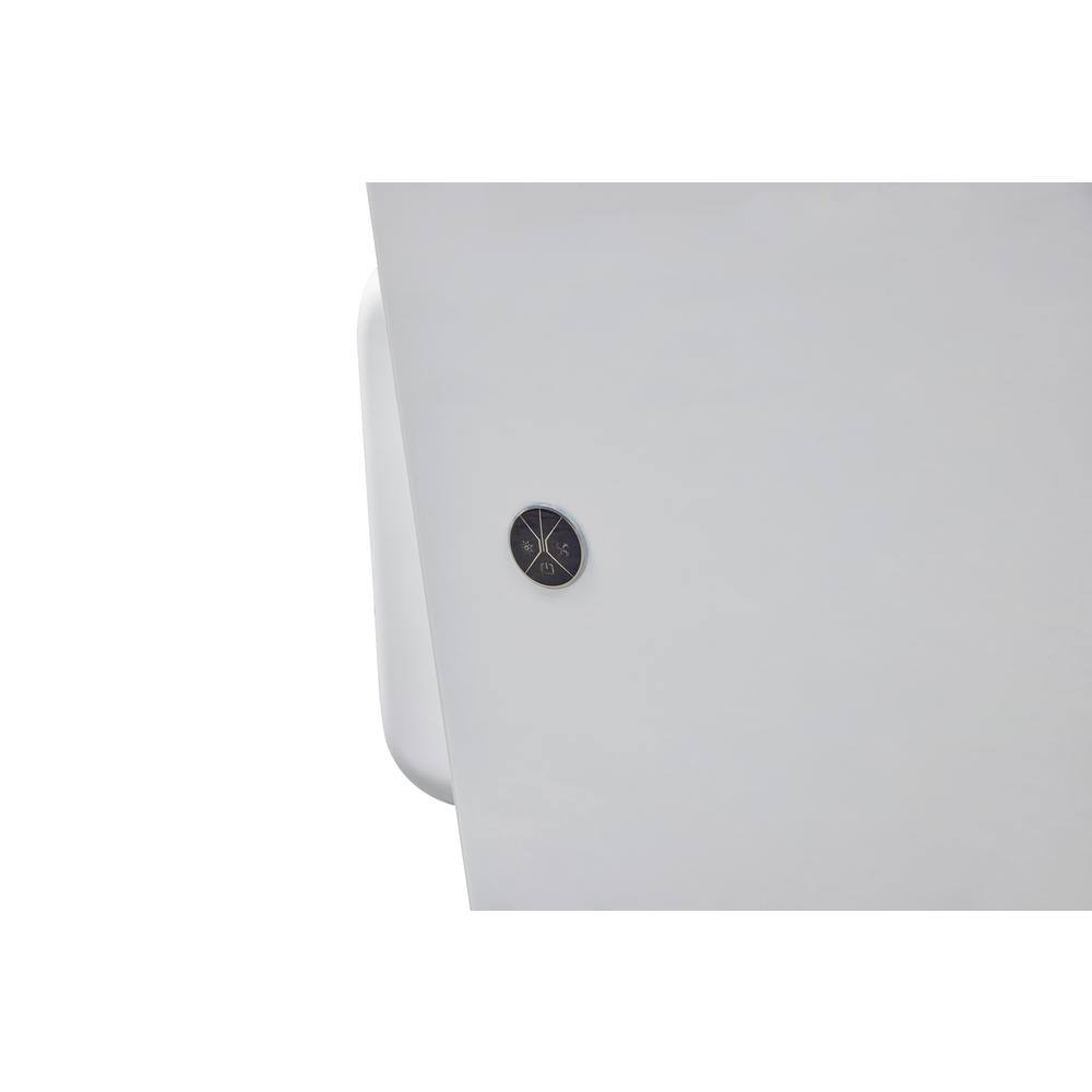 Gloss White Rectangle PVC Cold Plunge Tub with Electric Heater