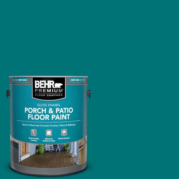 BEHR PREMIUM 1 gal. #T15-3 Essential Teal Gloss Enamel Interior/Exterior Porch and Patio Floor Paint