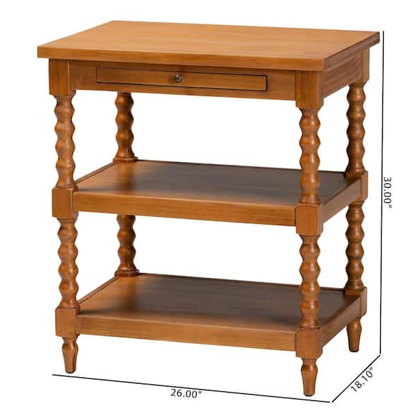 INAVANCE ONES TABLE（ウォールナット） Baxton Studio Imogene 26 in. Walnut Brown Rectangle Wood End Table