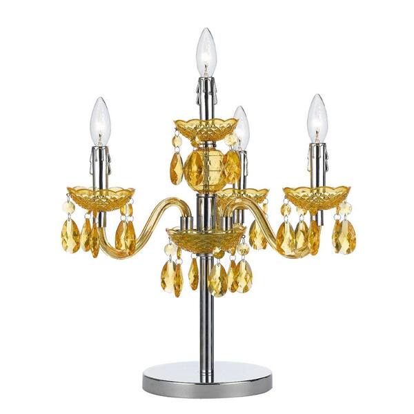 AF Lighting Fulton 19 in. Gold Mini Table Chandelier Lamp