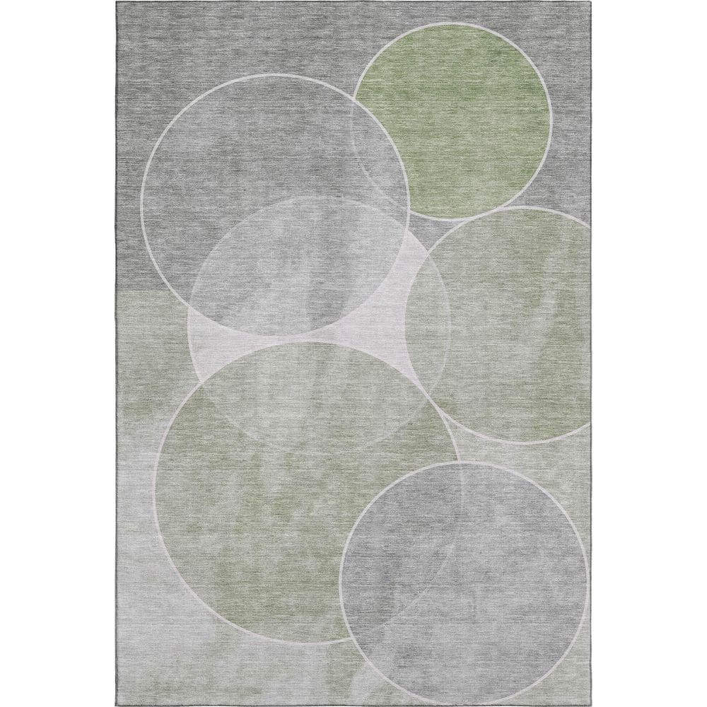 Mayfield Premium Machine Washable Abstract AMF2286 Aloe 3 ft. x 4 ft. Area Rug price history on PriceWatchPro