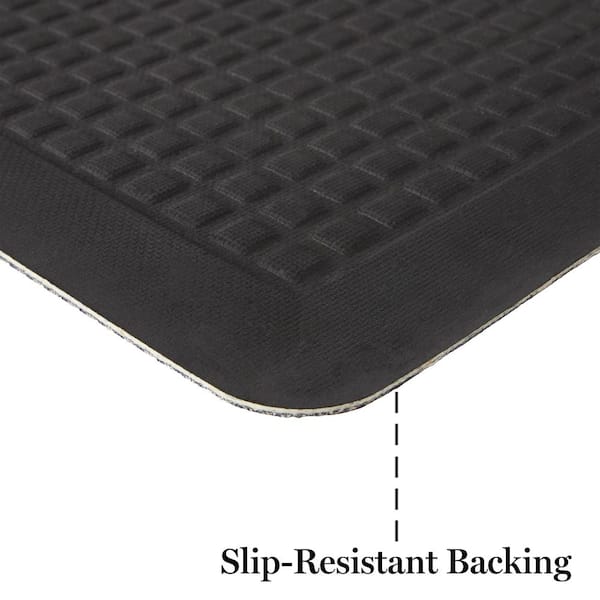 Comfort Air Miles Coffee Brown 19.6 in. x 32 in. Rectangle Kitchen Mat