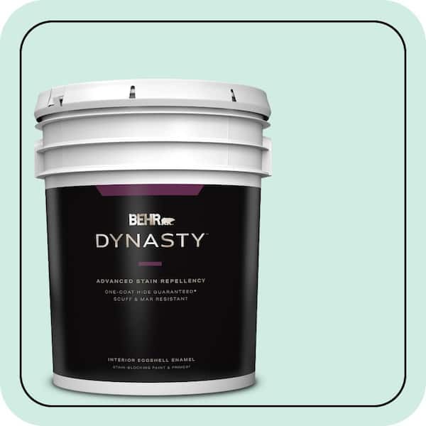 BEHR DYNASTY 5 gal. Home Decorators Collection #HDC-MD-19 Soft Mint Eggshell Enamel Interior Stain-Blocking Paint & Primer