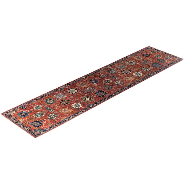 Serapi Red 3 ft. x 12 ft. Tribal Wool Indoor Area Rug