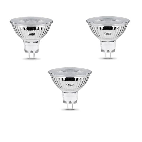 50-Watt Equivalent MR16 GU10 Base LED Light Bulb Bright White 3000K (3-Pack)