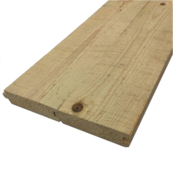 2 in. x 6 in. x 12 ft. Select SPF Decking T and G V-Groove/Rough