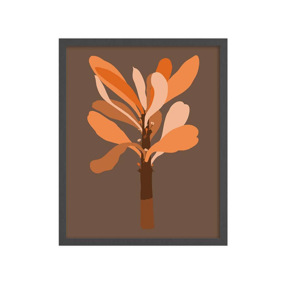 Modern Leaves Framed Nature Art Print 42 in. x 34 in.