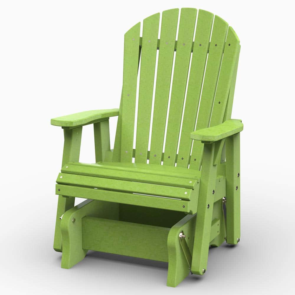 WILDRIDGE Heritage 1Person Lime Green Plastic Outdoor Glider LCC106TLG The Home Depot