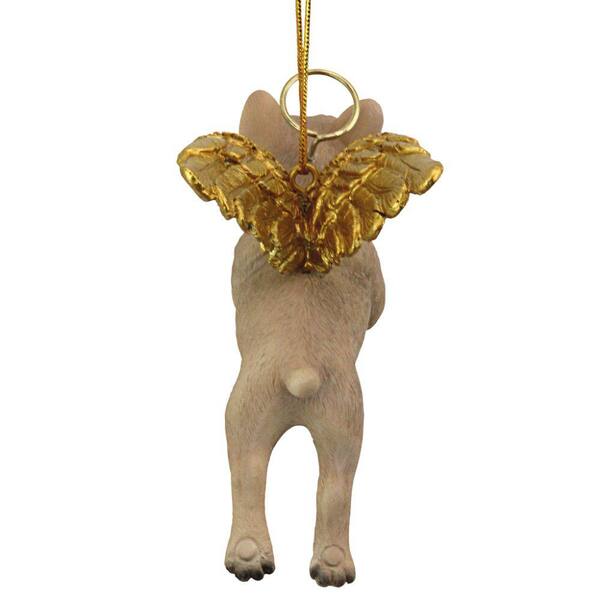 Design Toscano Honor The Pooch French Bull Holiday Dog Angel Ornament Multi