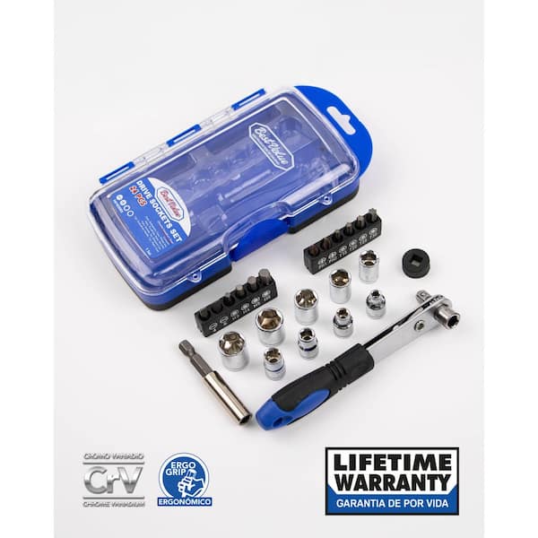 Socket and Bits Set (24-Piece)