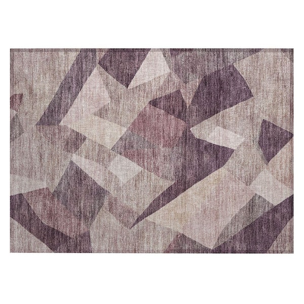 Chantille Machine Washable Indoor/Outdoor Abstract ACN2374 Plum 2 ft. x 3 ft. Accent Rug