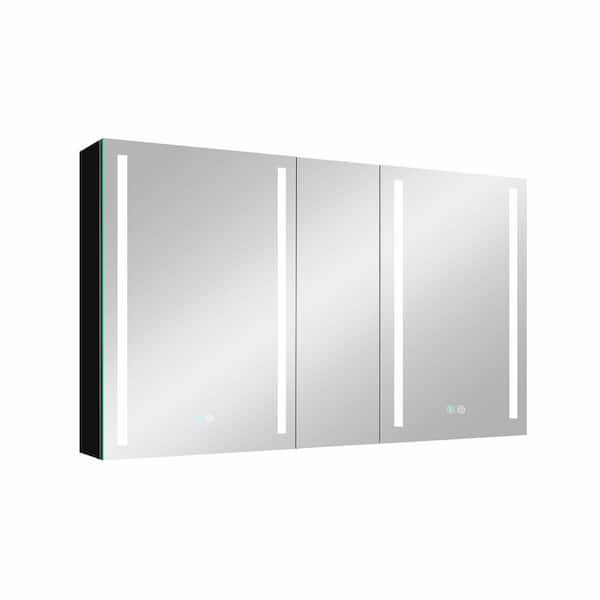 Boosicavelly 50 in. W x 30 in. H Rectangular Aluminum Medicine Cabinet with Mirror