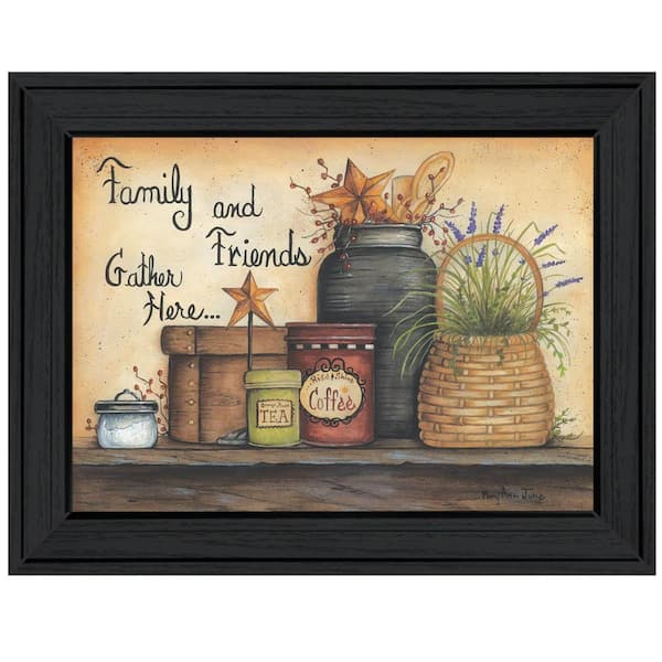 HomeRoots Charlie Family and Friends 1-Piece Framed Wall Art 15 in. x 19 in.