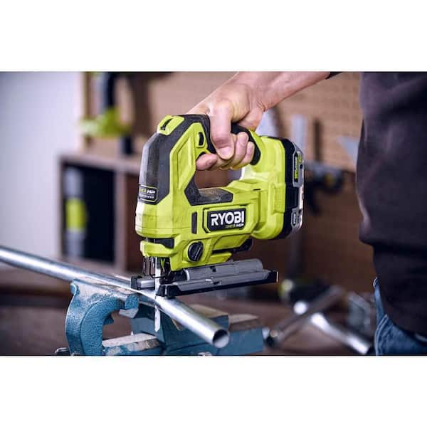 RYOBI ONE+ HP 18V Brushless Cordless Jig Saw Kit with (2) 4.0 Ah
