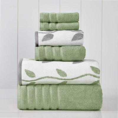 MODERN THREADS Eucalyptus 2-Pack Solid Loop with Non-Slip Backing Bath Mat  Set 5CN2KBTE-EUL-ST - The Home Depot