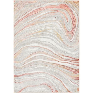 San Francisco Pink Abstract 7 ft. x 9 ft. Indoor Area Rug