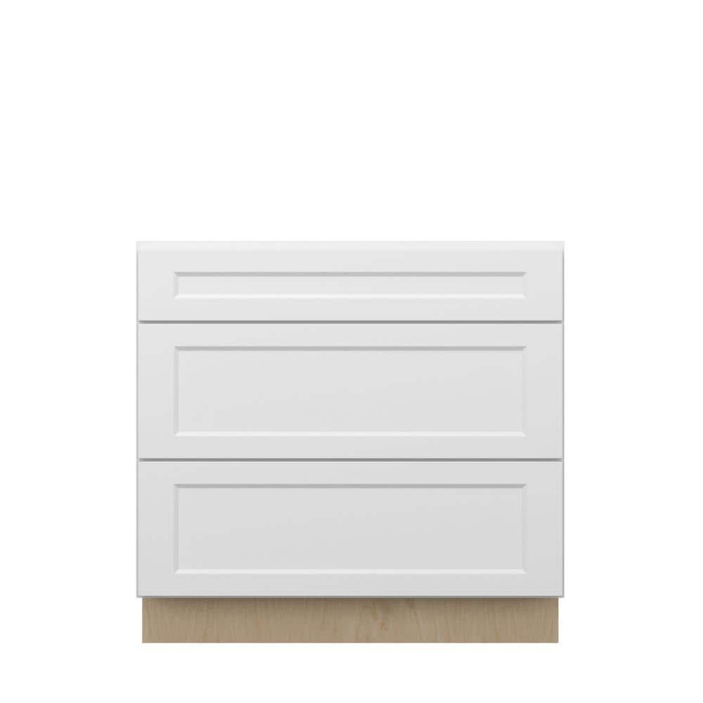 Norfolk Shaker 36 in. W x 34.5 in. H x 24 in. D in Painted White Plywood As