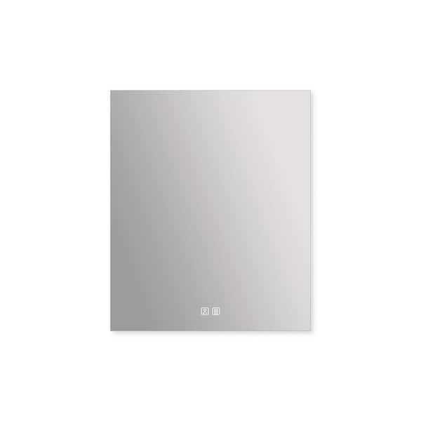 HOMLUX 30 in. W x 36 in. H Rectangular Frameless LED Light with 3 Color and Anti-Fog Wall Mounted Bathroom Vanity Mirror
