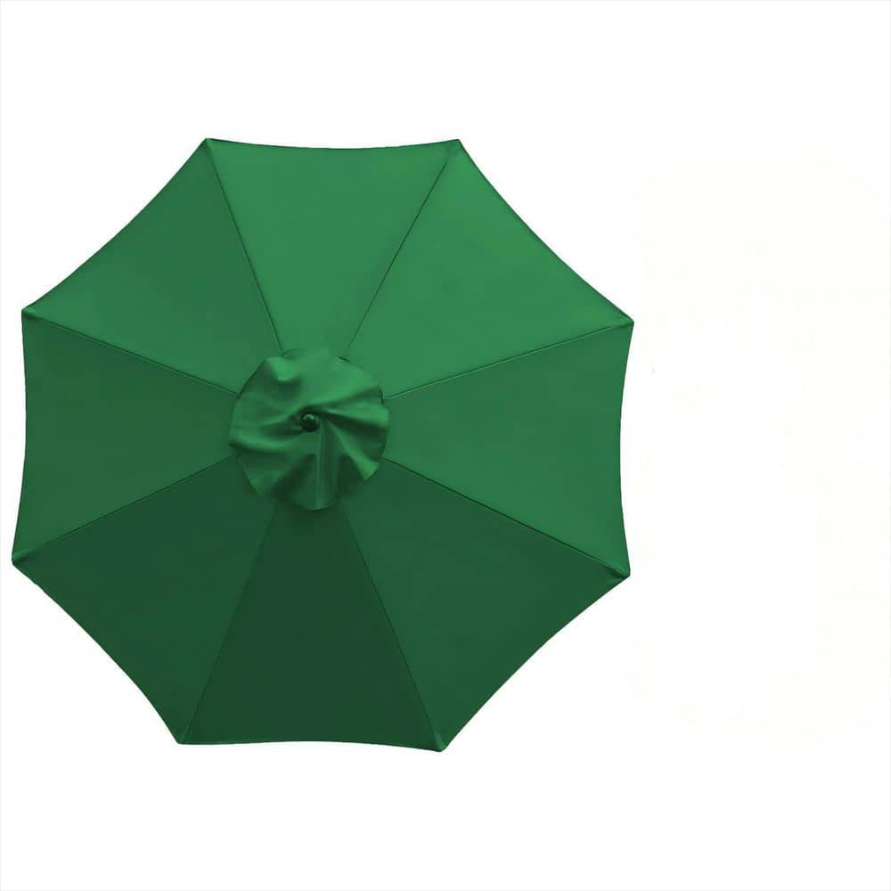 brace rib patio umbrella OGETFUUR 8 Rib Replacement Canopy, Patio Umbrella Replacement Canopy for 9 ft. Umbrella, Only The Top Cover, Green