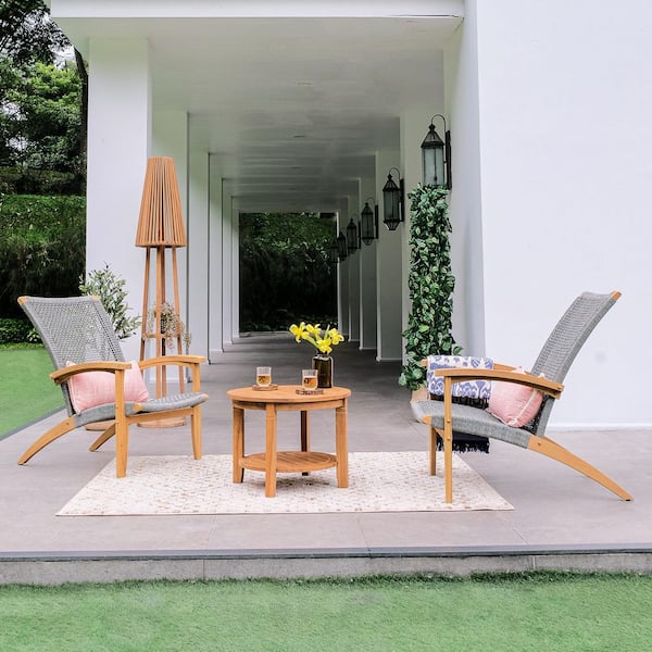 Cambridge Casual Dunham 3-Piece Teak Patio Conversation Set