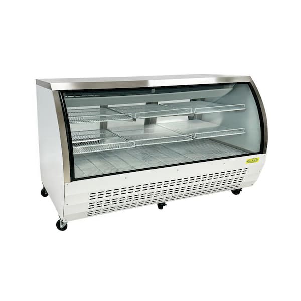 Elite Kitchen Supply 79 in. 32 cu. ft. Deli Meat Display Refrigerator Refrigerated EC79 White