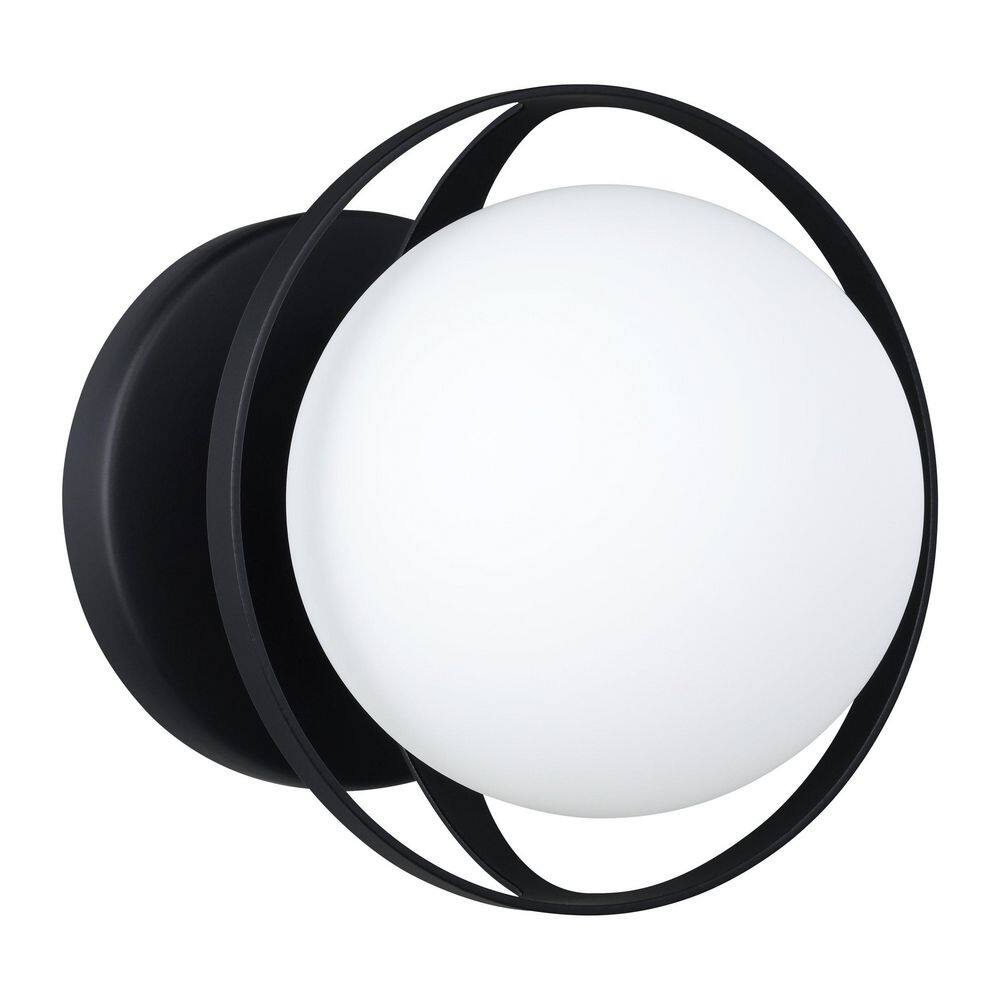 Parker 6-in. 1-light Matte Black Vanity Light with Etched Opal Glass Shade price history on PriceWatchPro