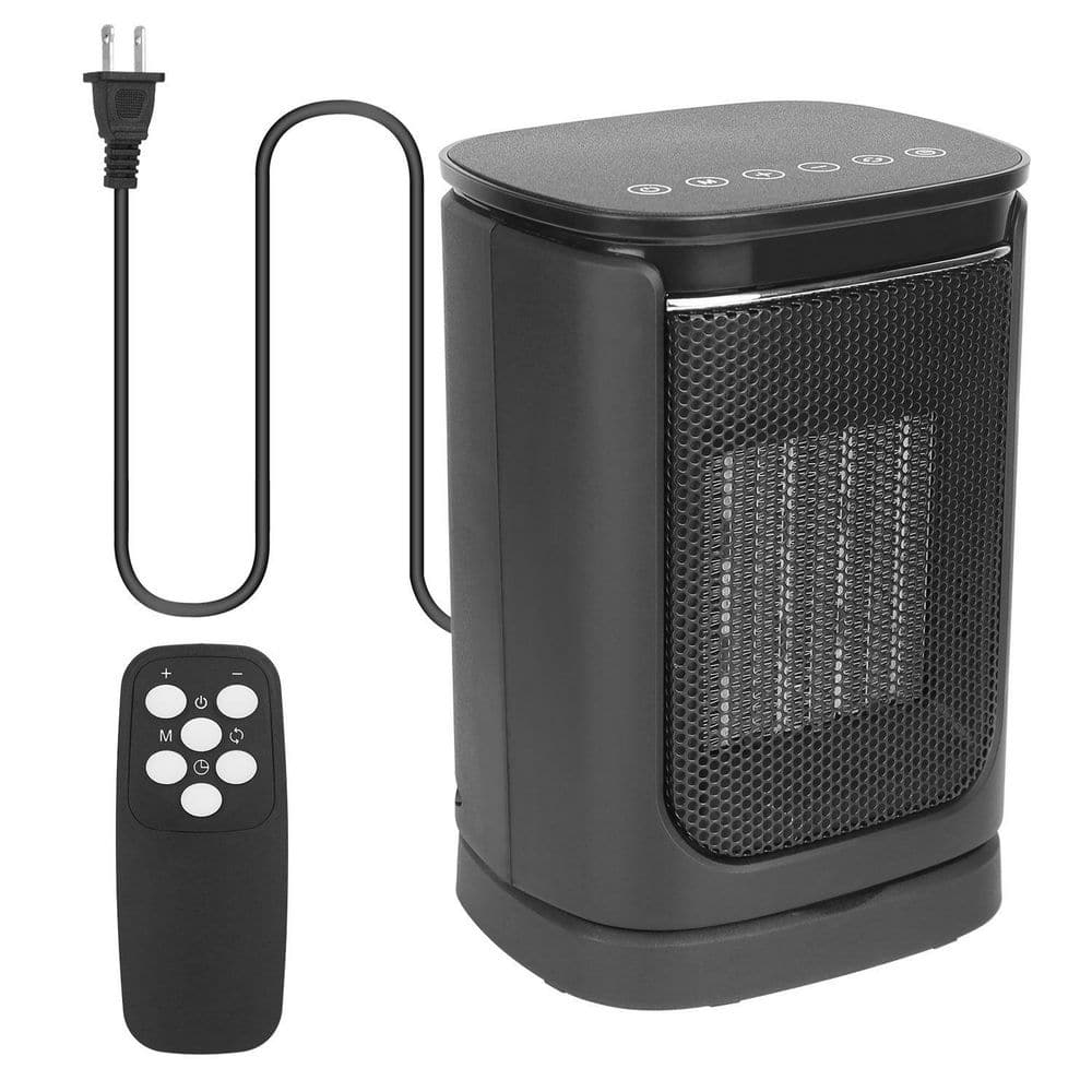 1500W Black Ceramic Electric Space Tower Forced Air Heater Fan 90ºOscillating Heating Fan with Overheating Protection price history on PriceWatchPro