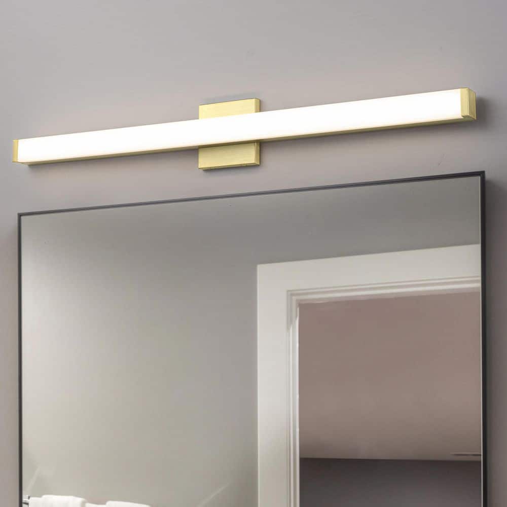 29.75 in. Antique Bronze LED Vanity Light Bar Wall Sconce with White Acrylic Shade price history on PriceWatchPro