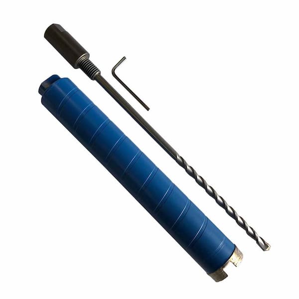1-5/8 in. Dry Diamond Core Drill Bit for Brick and Block, 9.5 in. Drilling Depth, 5/8 in.-11 Pilot Bit Adapter